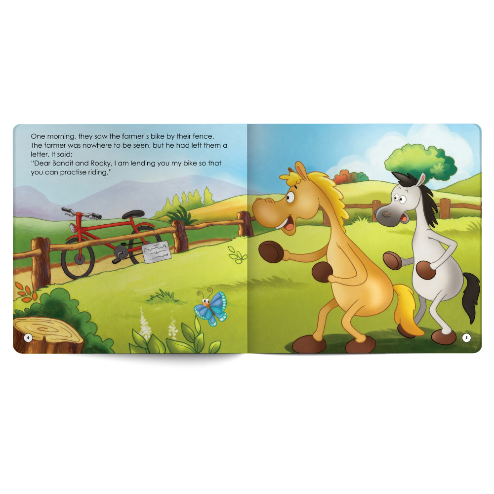 Bandit And Rocky Learn to Ride A Bike – Book for Kids in English