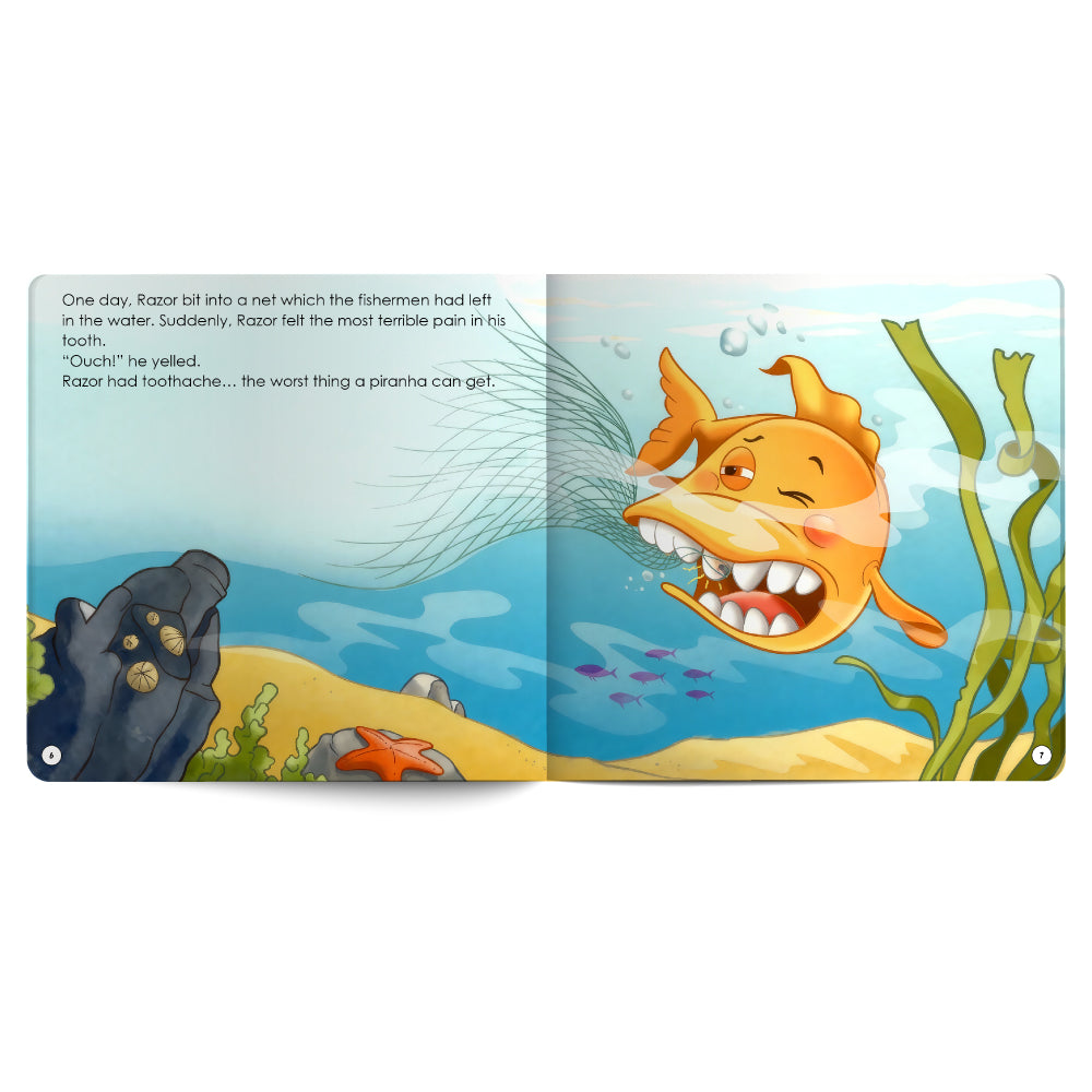 Razor The Piranha Goes to The Dentist – Book for Kids in English