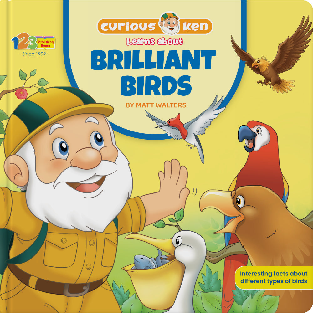 Curious Ken Learns About Brilliant Birds - Book for Kids in English