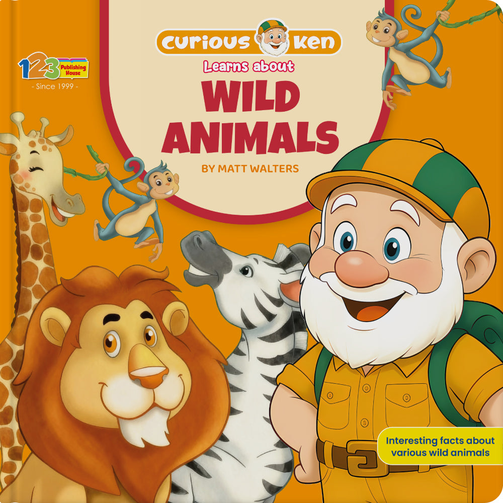 Curious Ken Learns About Wild Animals – Book for Kids in English