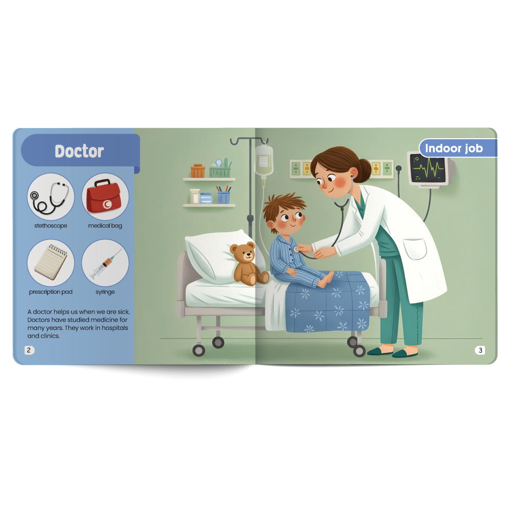 Indoor and Outdoor Jobs– Book for Kids in English