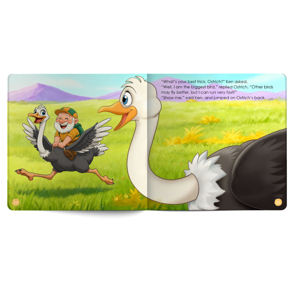 Curious Ken Learns About Brilliant Birds - Book for Kids in English