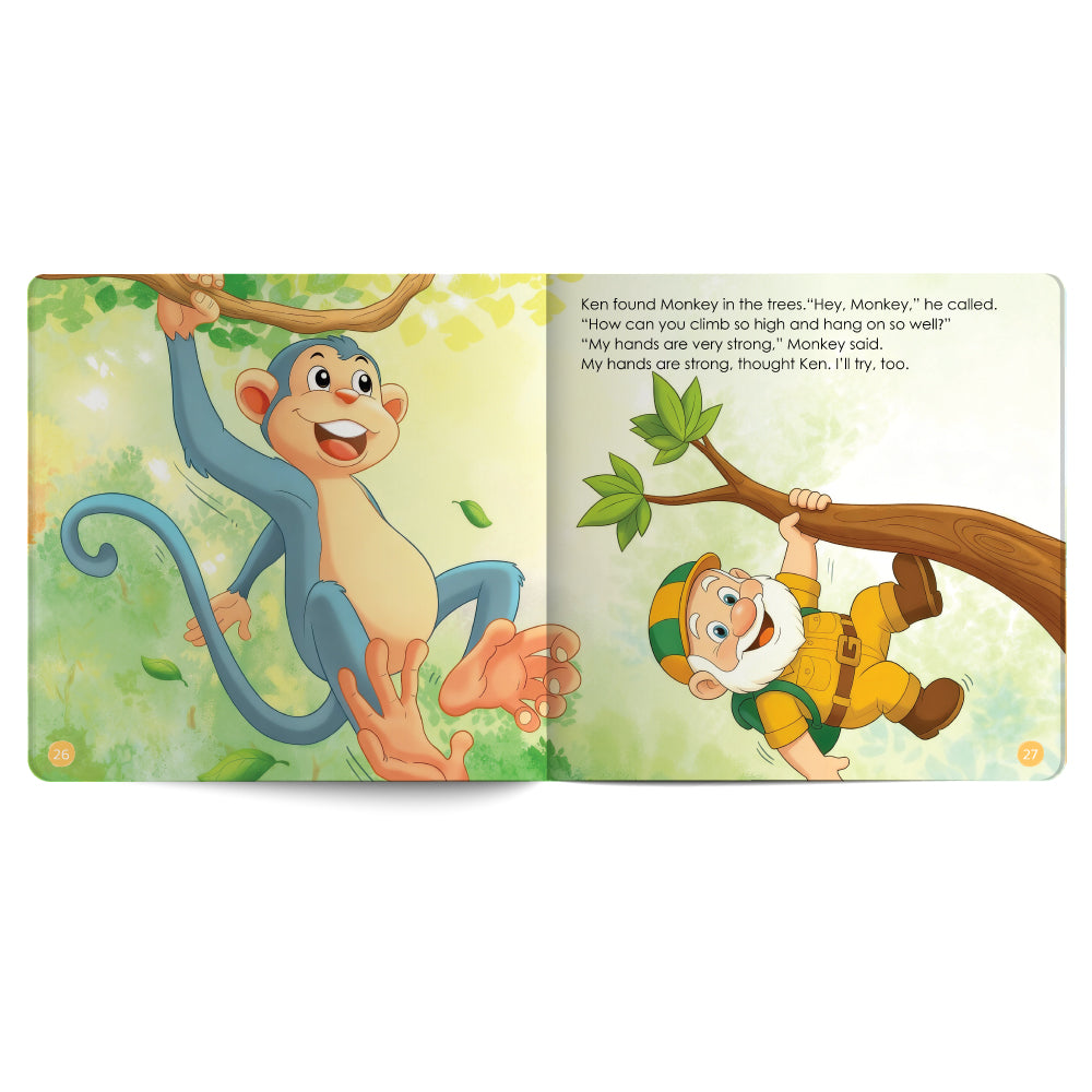 Curious Ken Learns About Wild Animals – Book for Kids in English
