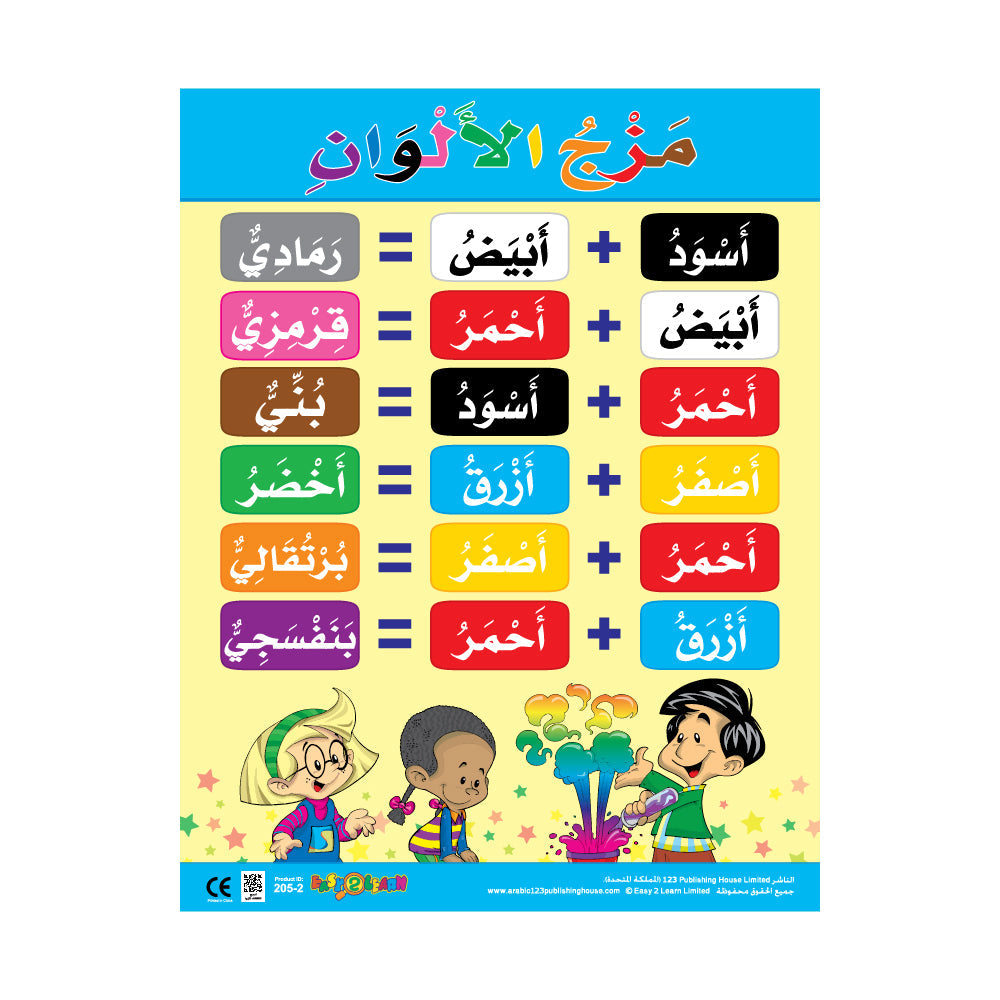 Mixing Colours - Wall Chart in Arabic