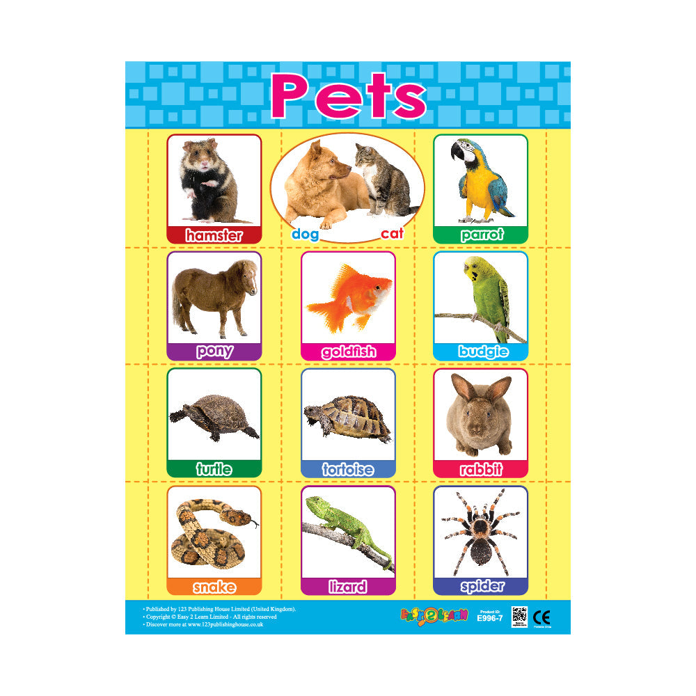 Animals & Life Cycles (6 Wall Charts) - Educational Wall Chart Pack in English