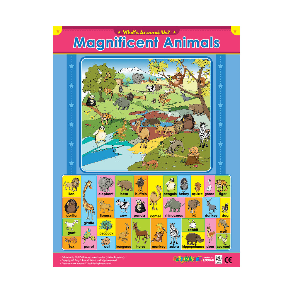 Magnificent Animals - Wall Chart in English