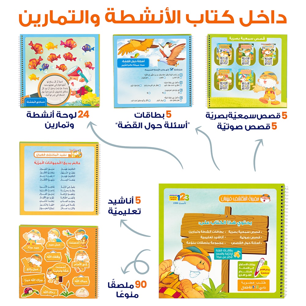 حقيبة المكتشف فهمان -  حقيبة تعليمية والقلم القارئ باللغة العربية